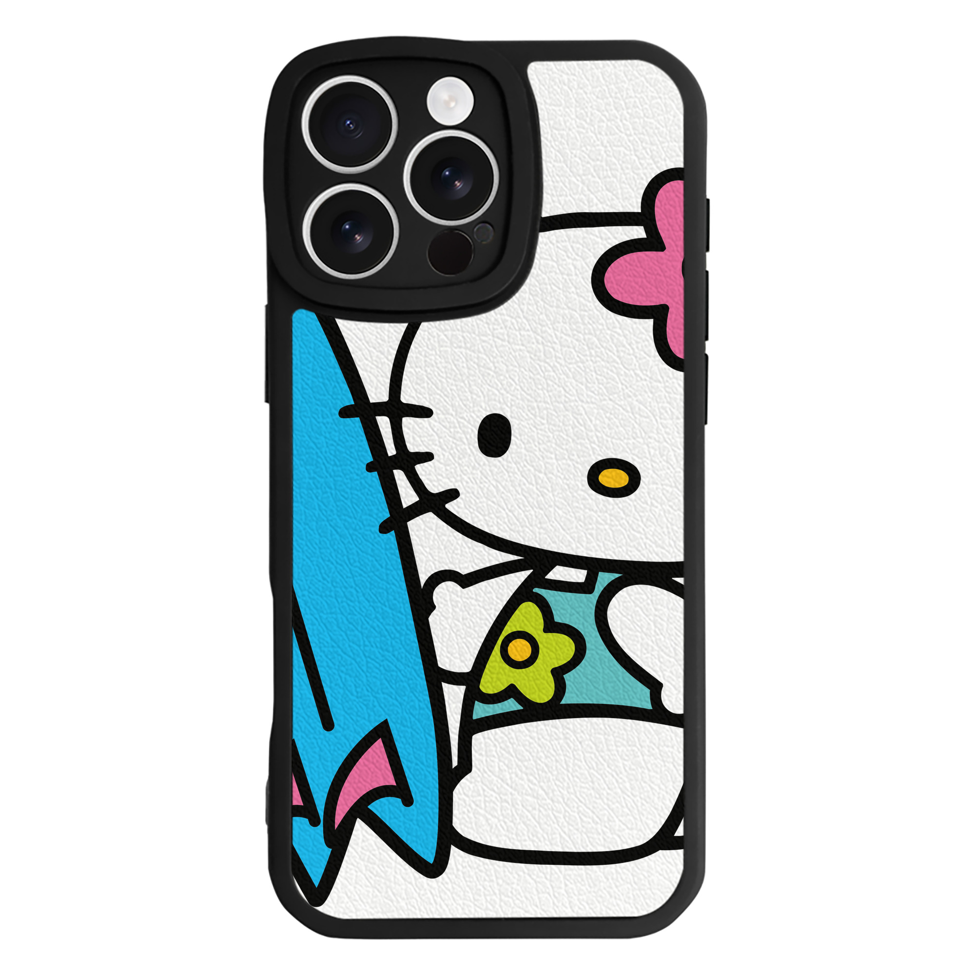 （画像用） Hello Kitty ハローキティ 【iPhone 16シリーズ対応】シリコンスマホケース（レザー調） 材質：シリコン